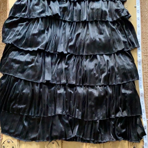 LaROK MINI DRESS LBD STRETCH TIERED 1920 BLACK MINI DRESS S NWOT - Picture 7 of 12